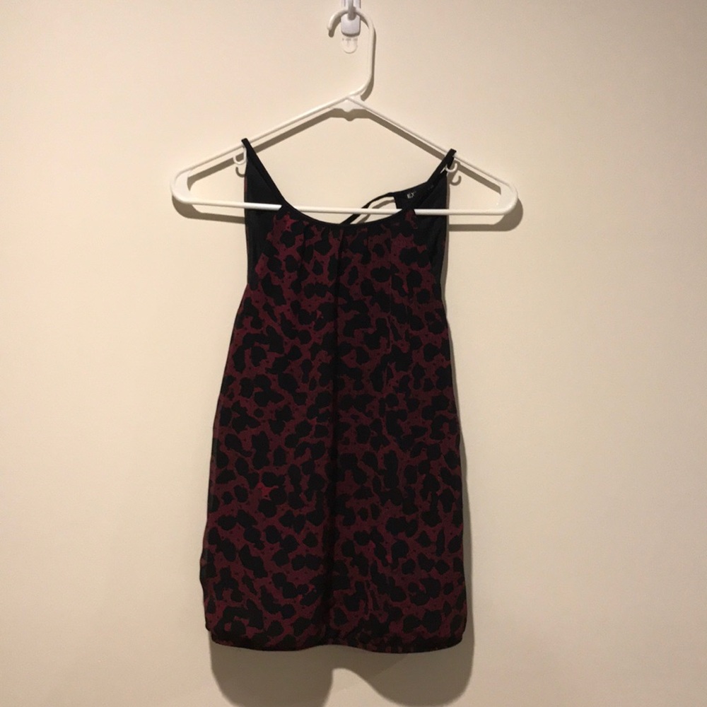 New Express Red and Black Tank Top